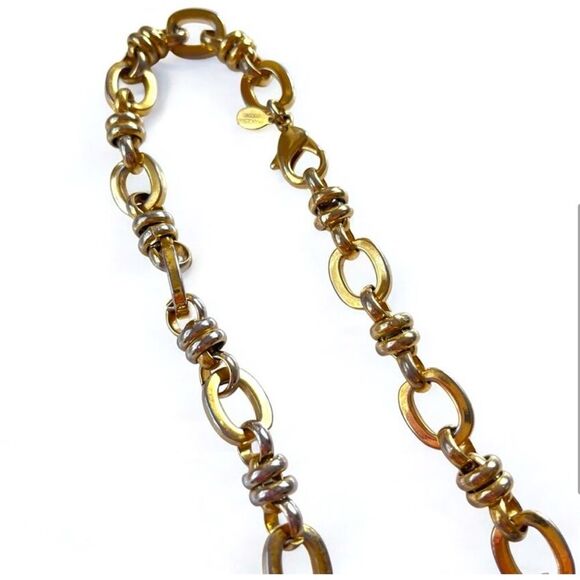 Vintage Francesca Visconti Chunky Chain Link Necklace - Picture 4 of 6